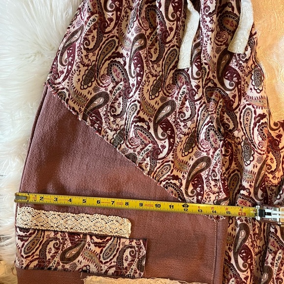 🆕 POL Women's Wide-Leg Paisley Pants  Size M Casual Lace Accents Oversized - Picture 10 of 10